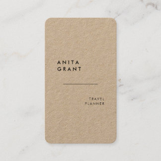 Carte De Visite Minimaliste kraft moderne