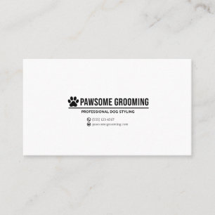 Carte De Visite Minimaliste Logo de Patte Noire Professionnel Toil