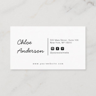 Carte de visite minimaliste moderne