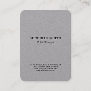 Carte De Visite Minimaliste moderne de style professionnel gris