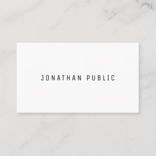 Carte De Visite Minimaliste Moderne Élégant Simple Professionnel