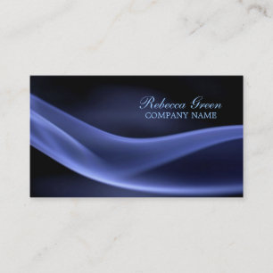 Carte De Visite minimaliste moderne noir abstrait de bleu marine