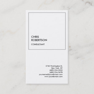 Carte De Visite Minimaliste moderne noir et blanc spécial exclusif