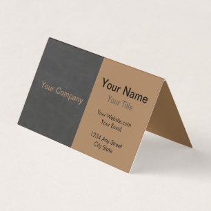 Carte De Visite Minimaliste moderne noir et bronze