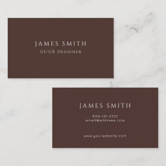Carte de visite minimaliste moderne pour designer 