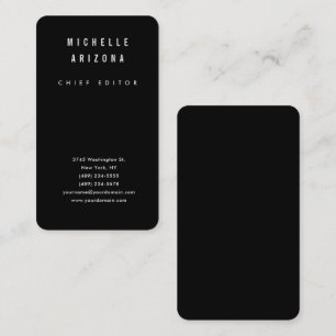 Carte De Visite Minimaliste Moderne Professionnel Noir & Blanc