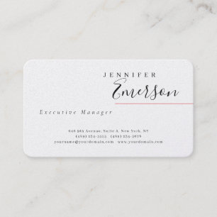 Carte De Visite Minimaliste moderne professionnel perle premium si