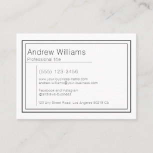 Carte De Visite Minimaliste Moderne Professionnel Simple