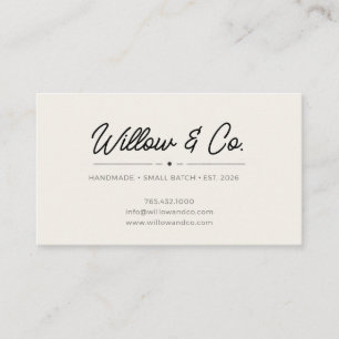Carte de visite minimaliste moderne script