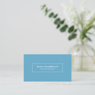 Carte De Visite Minimaliste Moderne Simple Boho Bleu