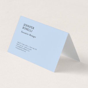 Carte De Visite Minimaliste moderne tendance bleu pâle professionn