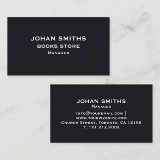 Carte de visite minimaliste noir et blanc moderne