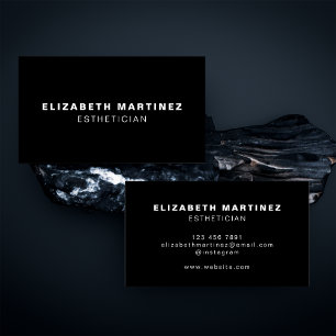 Carte De Visite Minimaliste noir et blanc moderne professionnel