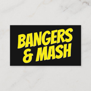 Carte De Visite Minimaliste noir et jaune de typographie