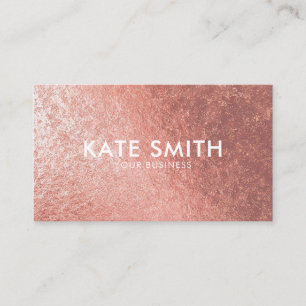 Carte de visite minimaliste or Rose moderne