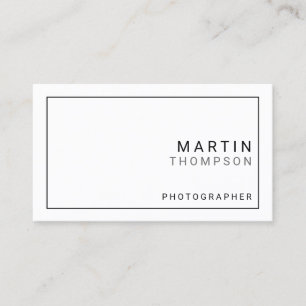 Carte De Visite Minimaliste Professionnel Blanc