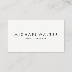 Carte De Visite Minimaliste professionnel blanc et noir