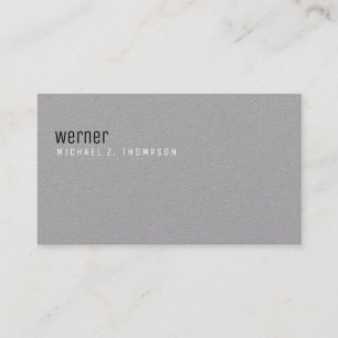 Carte De Visite minimaliste professionnel élégant gris simple