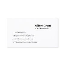 Carte de visite minimaliste propre