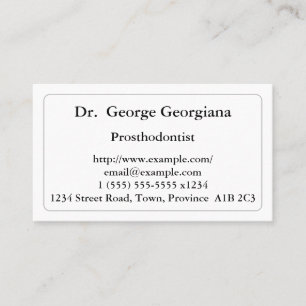 Carte de visite minimaliste prosthodontiste