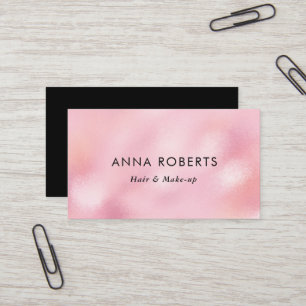 Carte de visite minimaliste rose brillant