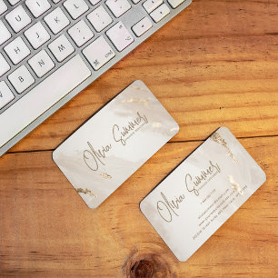 Carte De Visite Minimaliste rose Et Blanc