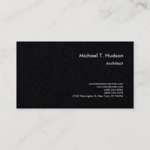 Carte De Visite Minimaliste simple Architecte simple Noir Premium