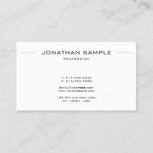 Carte De Visite Minimaliste sophistiqué Moderne Simple Trending