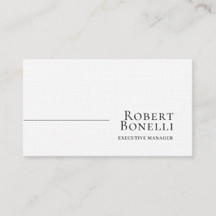 Carte De Visite Minimaliste uni noir et blanc moderne uni