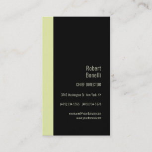 Carte De Visite Minimaliste uni noir et couleurs pastel moderne