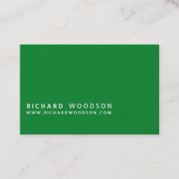 Carte De Visite Minimaliste vert   d'agriculteur de peuplement