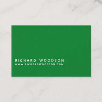 Carte De Visite Minimaliste vert   d'agriculteur de peuplement