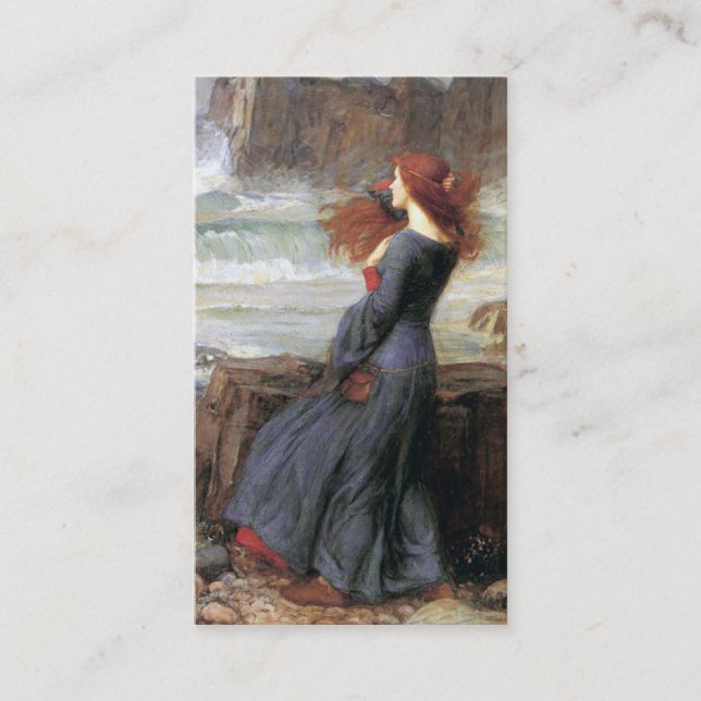 Carte De Visite Miranda - la tempête - John William Waterhouse (Devant)