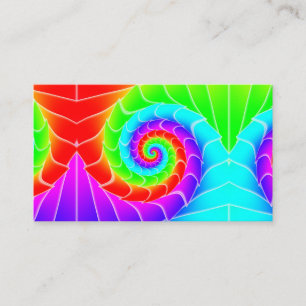 Carte De Visite Miroir en spirale Rainbow amusant