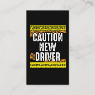 Carte De Visite Mise en garde sur le nouveau conducteur Conduite s