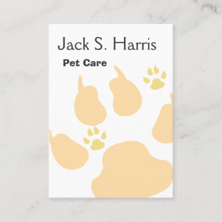 Carte De Visite Mise en réseau d'empreinte de patte d'animaux de