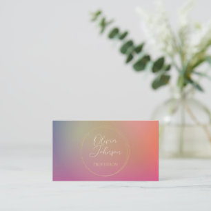 Carte De Visite Misty Sunset Rose Gold Gradient