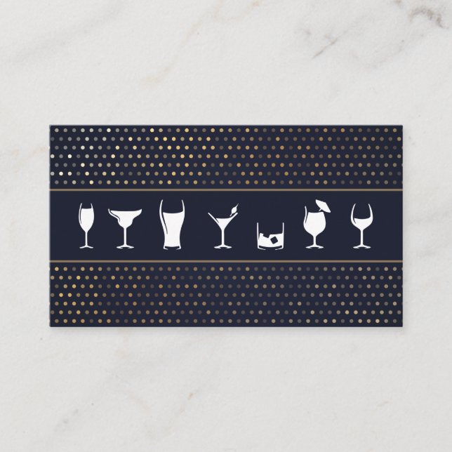 Carte De Visite Mix Drinks | Cocktails | Bartender (Devant)