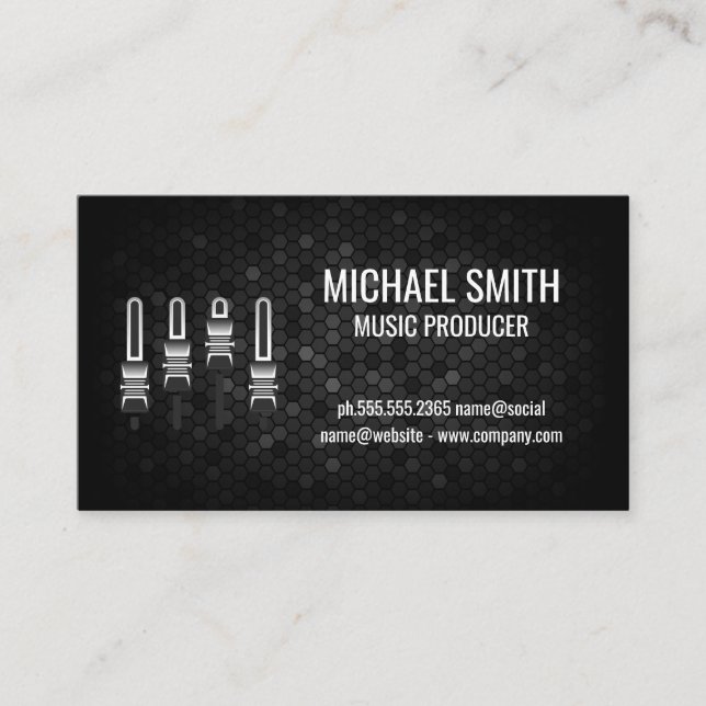 Carte De Visite Mixer | Arrière - plan géométrique (Devant)