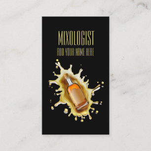 Carte De Visite Mixologist unique de barman d'éclaboussure de