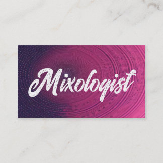 Carte De Visite Mixologue coloré