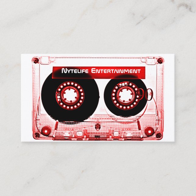 Carte De Visite Mixtape rouge (Devant)