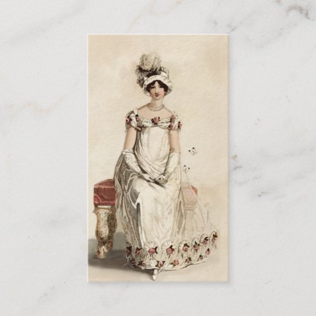 Carte De Visite "Mlle Bennet" sur la crème (Devant)