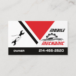 Carte De Visite Mobile Auto Mechanic Car Repair Editable