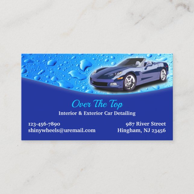 Carte De Visite Mobile Car Detailing Business Card Template (Devant)