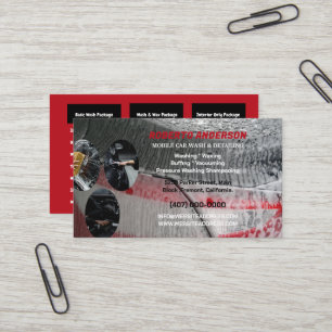 Carte De Visite Mobile Car Wash Auto Détail Automotive voiture