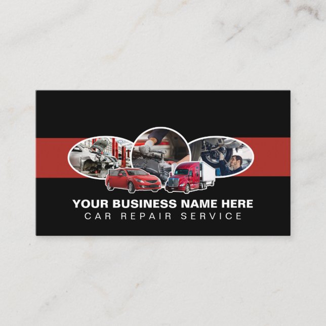 Carte De Visite Mobile Mechanic, Auto Repair, Car Repair, Editable (Devant)