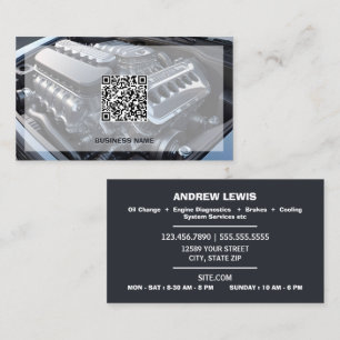 Carte De Visite Mobile Mechanic Custom QR