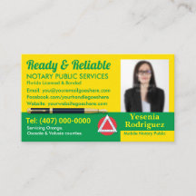 Mobile Notary Public Customizable Photo Business C