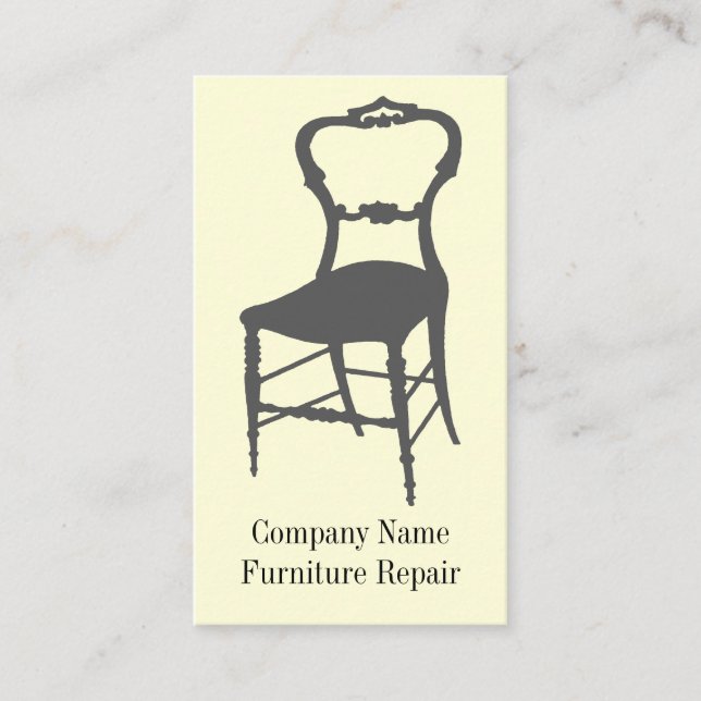 Carte De Visite Mobilier Et Réparation Et Restauration Antique (Devant)